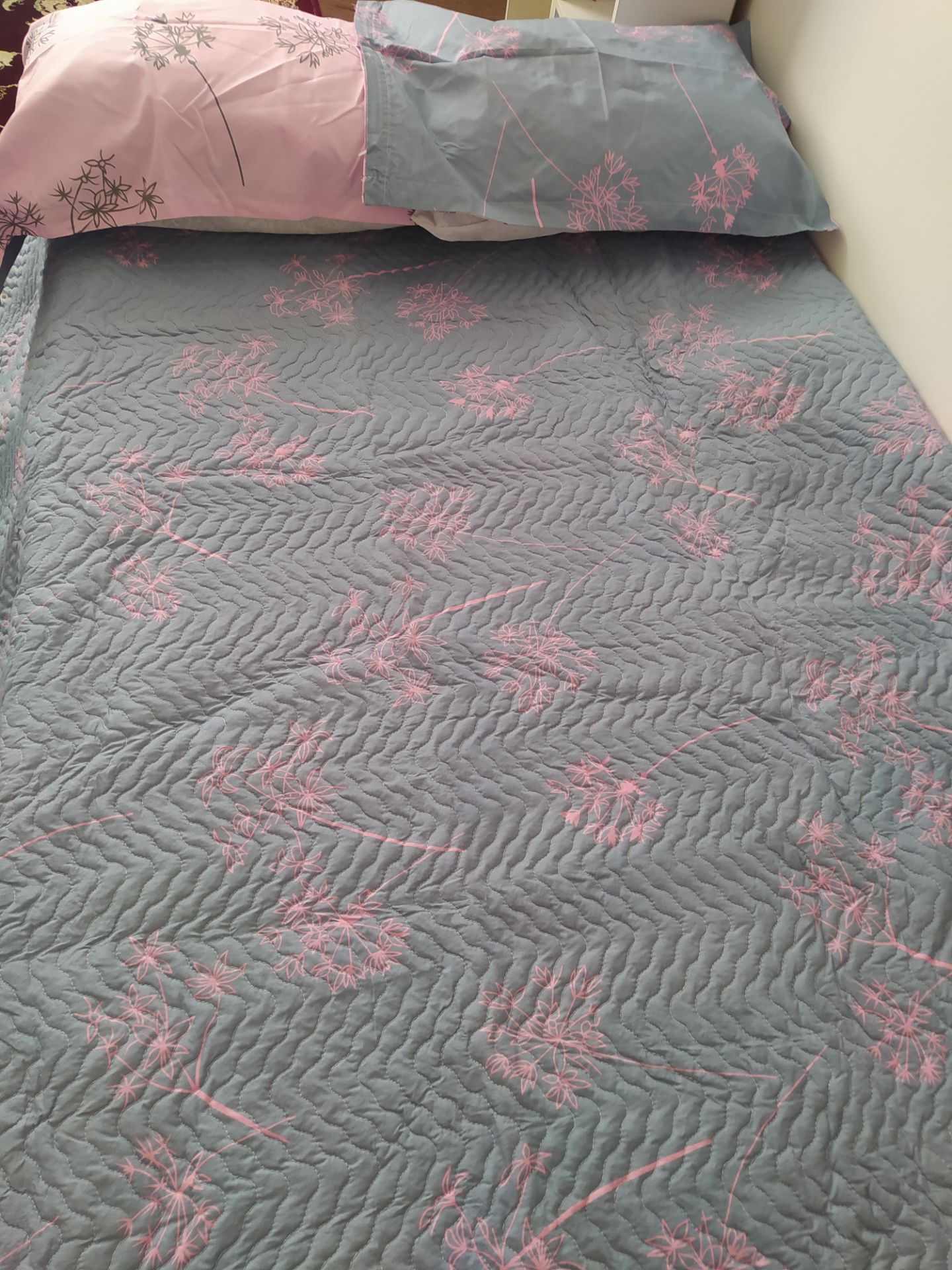 روتختی پنبه دوزی دونفره دورو طرح قاصدک ۳ تکه