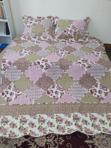 روتختی دونفره چهل تیکه طرح گل رز ۳ تکه