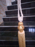 شرابه کمرپرده کلاسیک سلطنتی طرح برگ طلایی