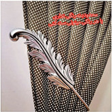 گلمیخ پرده عصایی طرح پیچک نقره ای